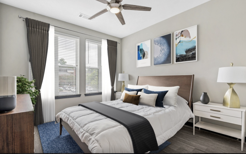 Spacious Bedrooms with Ceiling Fan